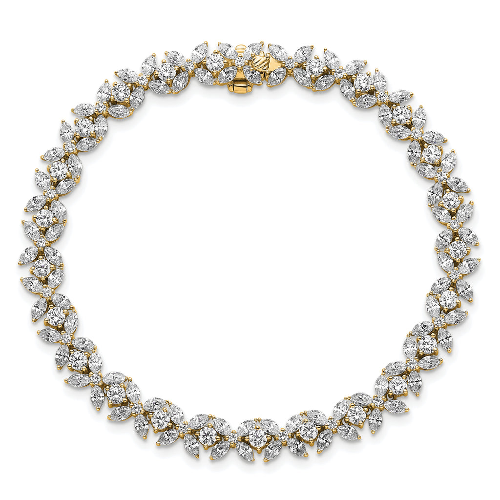 14k 6 3/4 carat Lab Grown Diamond VS+ F+ Complete Fashion Tennis Bracelet