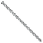 14k White Gold 10 carat Lab Grown Diamond VS+ F+ Complete Fashion Tennis Bracelet