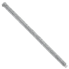 14k White Gold 10 carat Lab Grown Diamond VS+ F+ Complete Fashion Tennis Bracelet