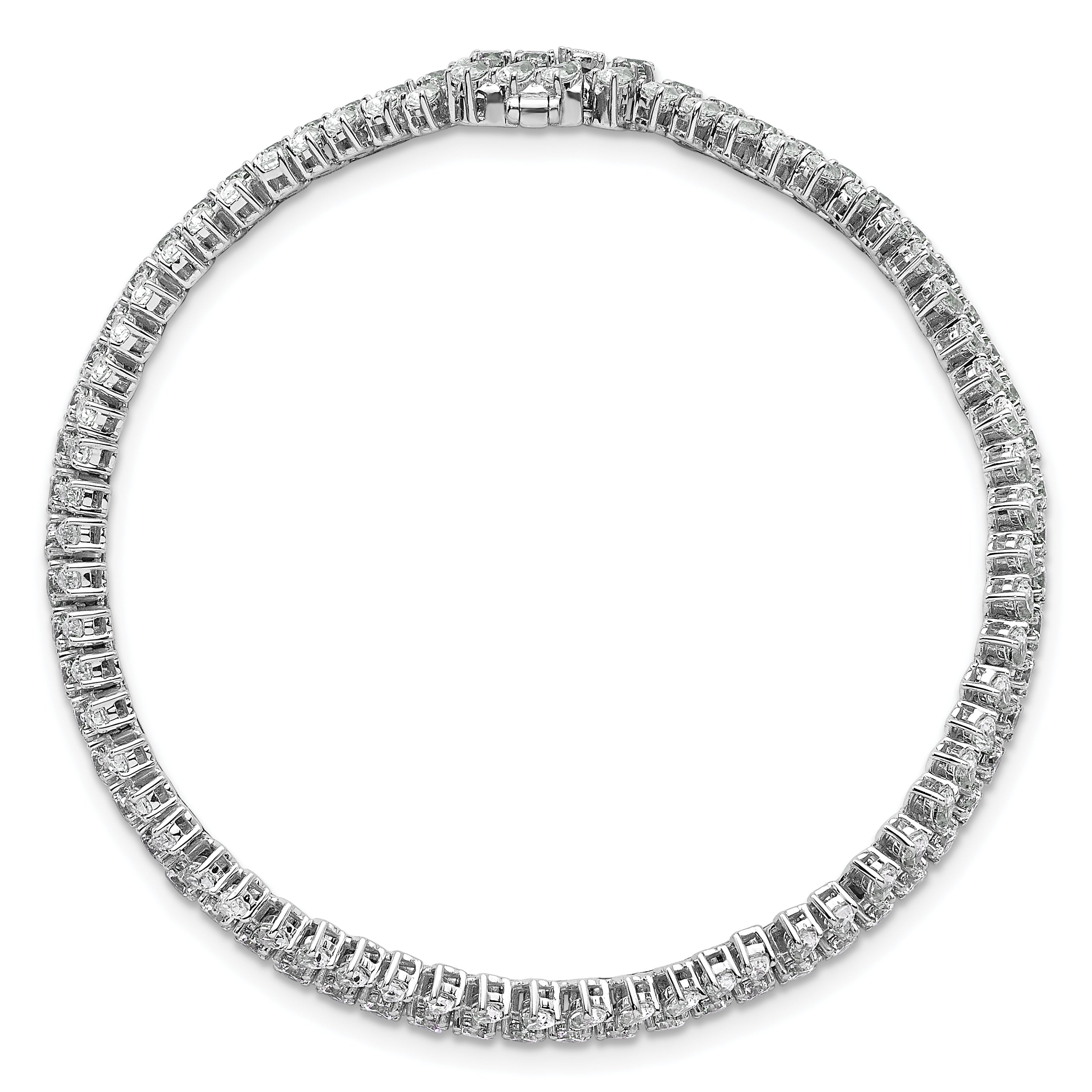 14k White Gold 10 carat Lab Grown Diamond VS+ F+ Complete Fashion Tennis Bracelet