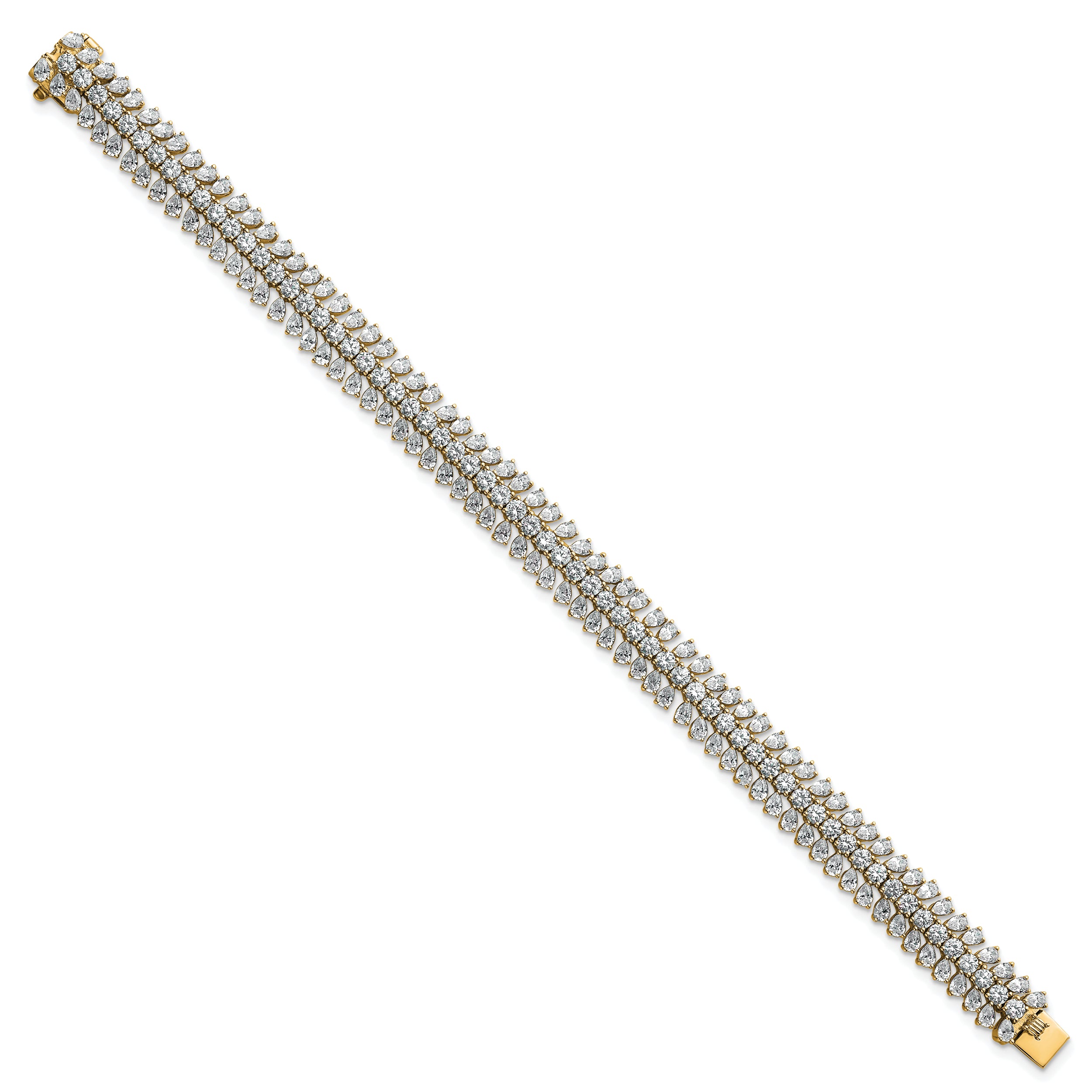 14k 10 carat Lab Grown Diamond VS+ F+ Complete Fashion Tennis Bracelet