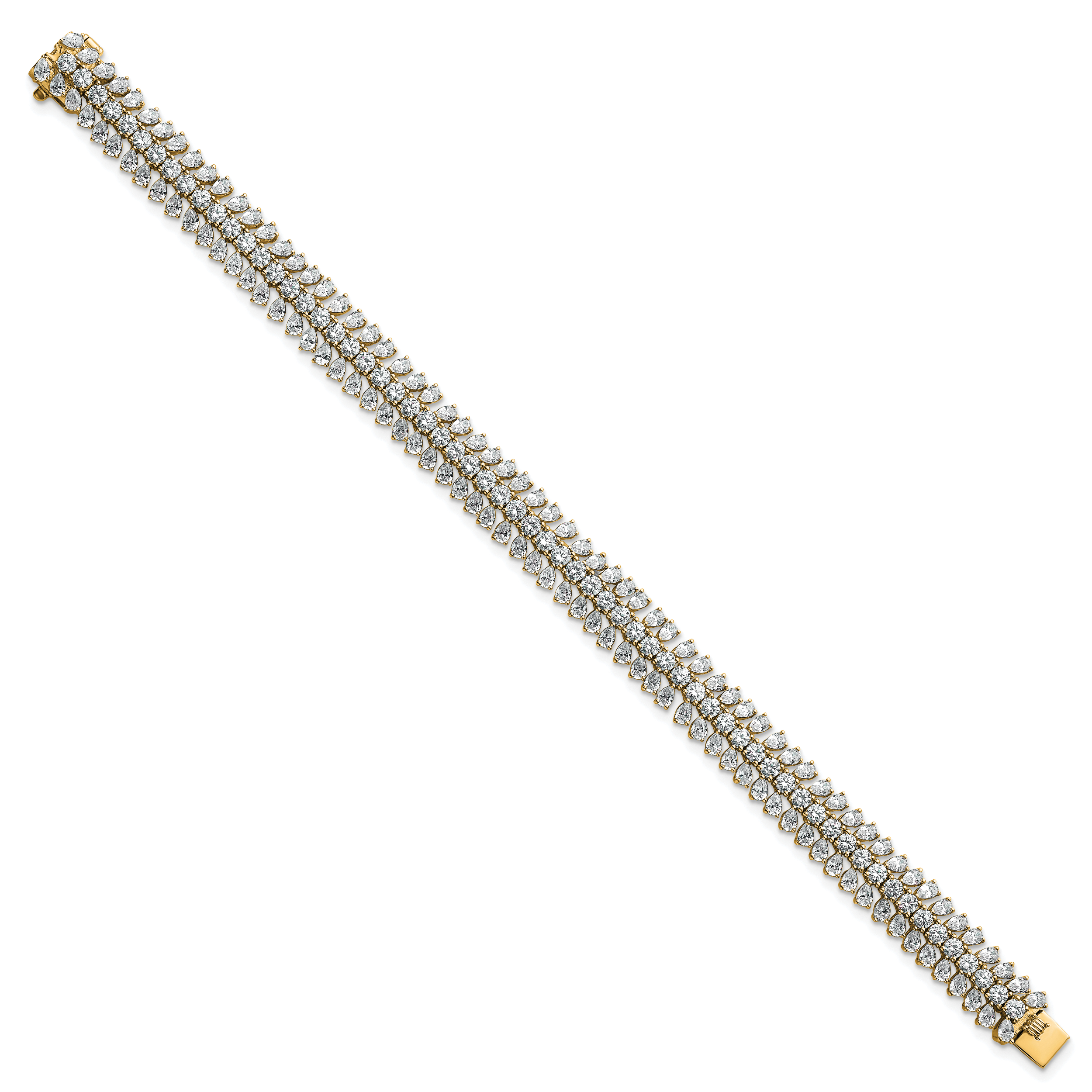 14k 10 carat Lab Grown Diamond VS+ F+ Complete Fashion Tennis Bracelet