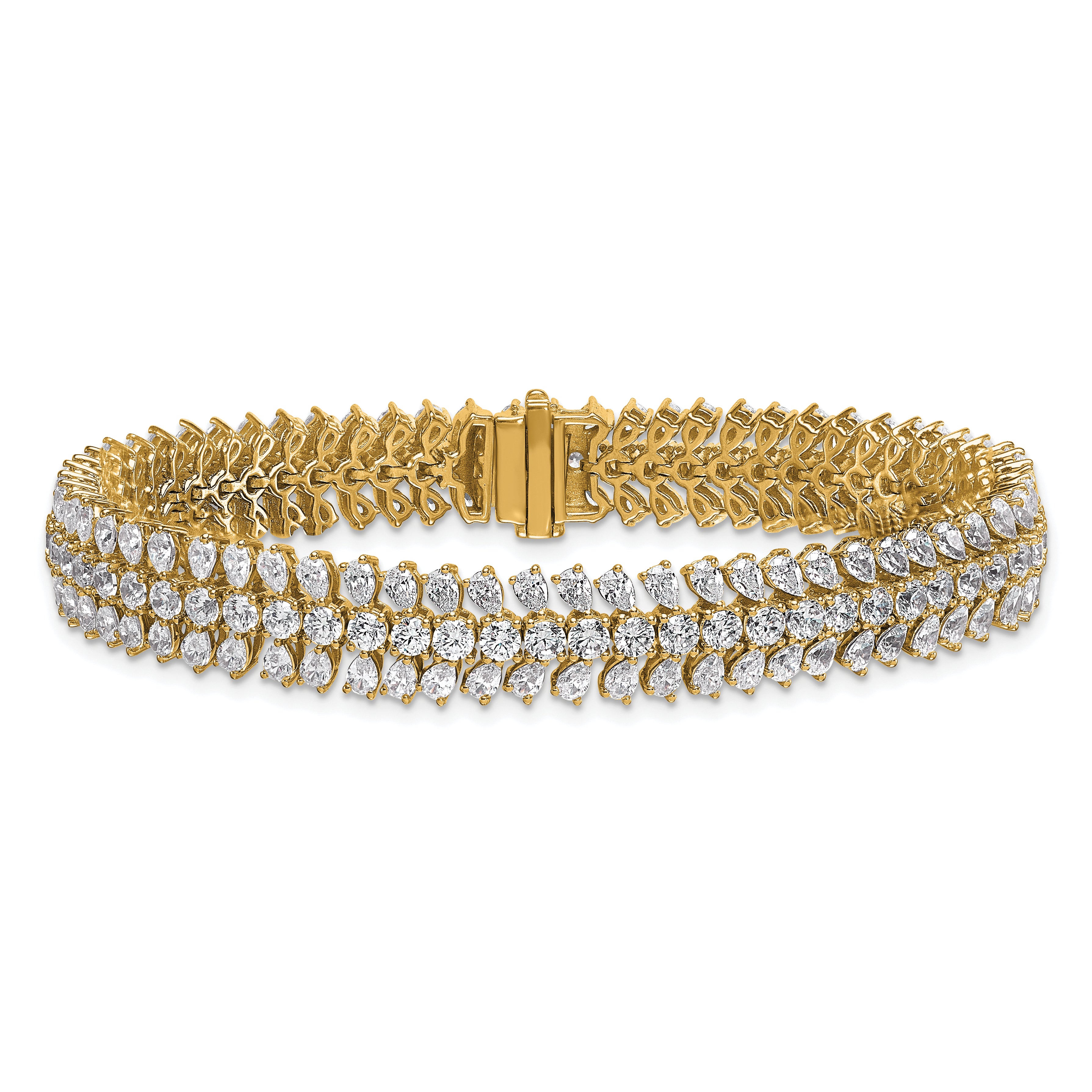 14k 10 carat Lab Grown Diamond VS+ F+ Complete Fashion Tennis Bracelet
