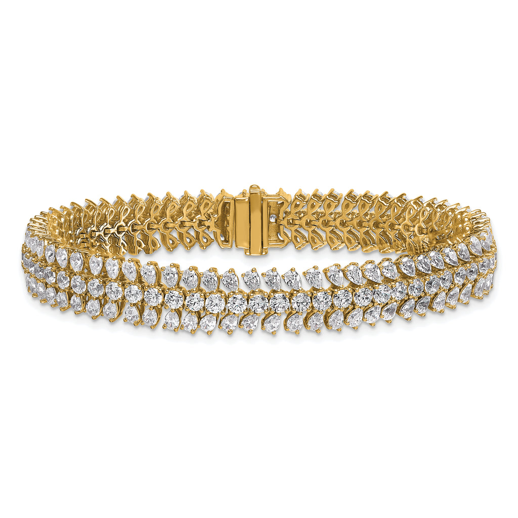 14k 10 carat Lab Grown Diamond VS+ F+ Complete Fashion Tennis Bracelet
