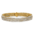 14k 10 carat Lab Grown Diamond VS+ F+ Complete Fashion Tennis Bracelet