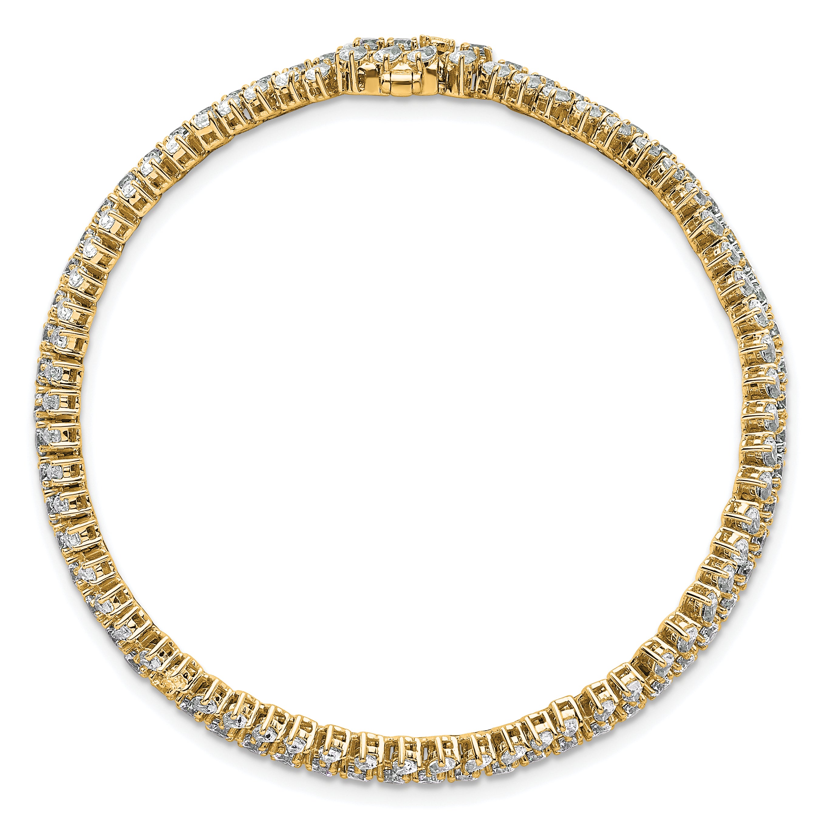 14k 10 carat Lab Grown Diamond VS+ F+ Complete Fashion Tennis Bracelet