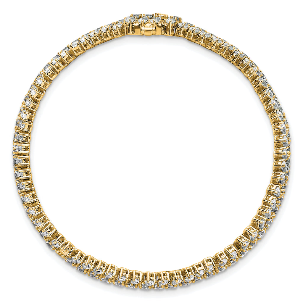 14k 10 carat Lab Grown Diamond VS+ F+ Complete Fashion Tennis Bracelet