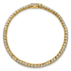 14k 10 carat Lab Grown Diamond VS+ F+ Complete Fashion Tennis Bracelet