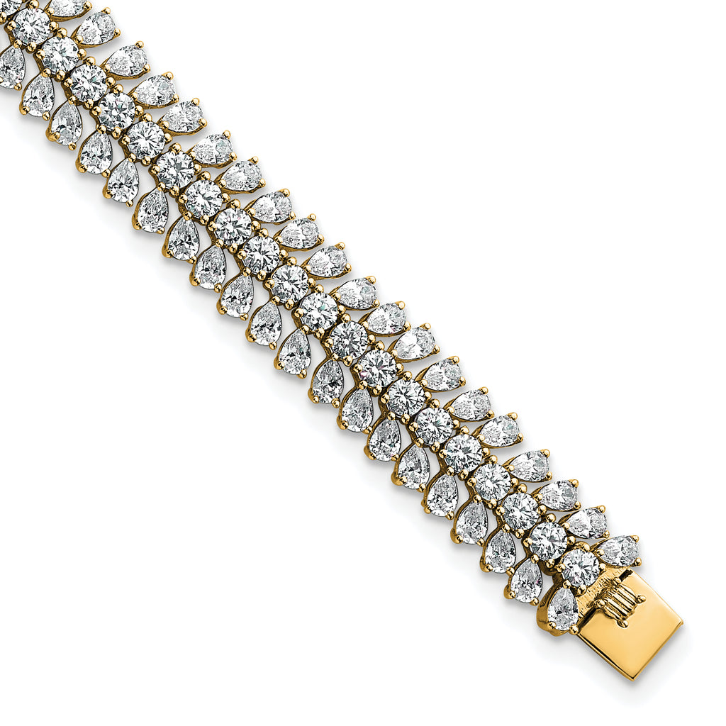 14k 10 carat Lab Grown Diamond VS+ F+ Complete Fashion Tennis Bracelet