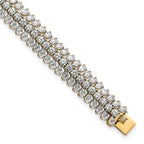 14k 10 carat Lab Grown Diamond VS+ F+ Complete Fashion Tennis Bracelet