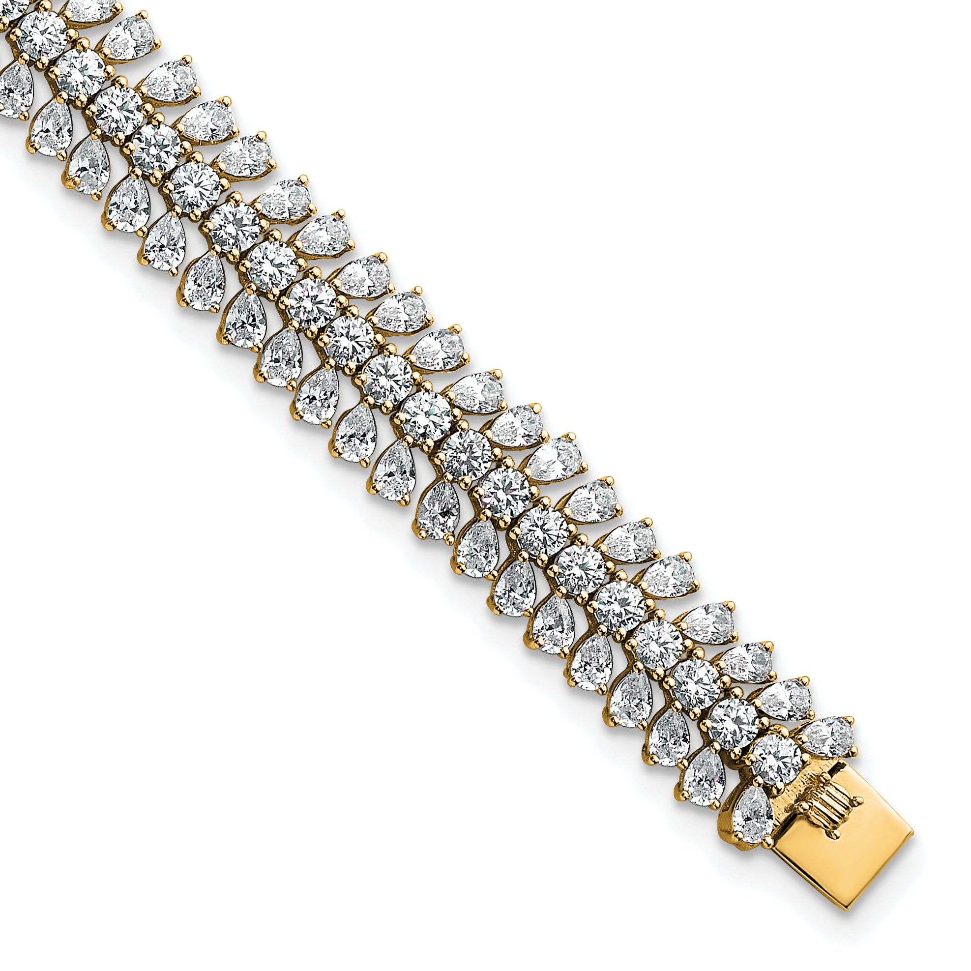 14k 10 carat Lab Grown Diamond VS+ F+ Complete Fashion Tennis Bracelet