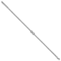 14k White Gold 2 7/8 carat Lab Grown Diamond VS+ F+ Complete Fashion Tennis Bracelet
