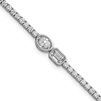 14k White Gold 2 7/8 carat Lab Grown Diamond VS+ F+ Complete Fashion Tennis Bracelet