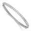 14k White Gold 8 1/3 carat Lab Grown Diamond VS+ F+ Complete Hinged Bangle