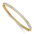 14k 8 1/3 carat Lab Grown Diamond VS+ F+ Complete Hinged Bangle