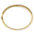 14k 2 1/8 carat Lab Grown Diamond VS+ F+ Complete Bangle