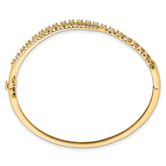 14k 1 3/8 carat Lab Grown Diamond VS+ F+ Complete Bangle