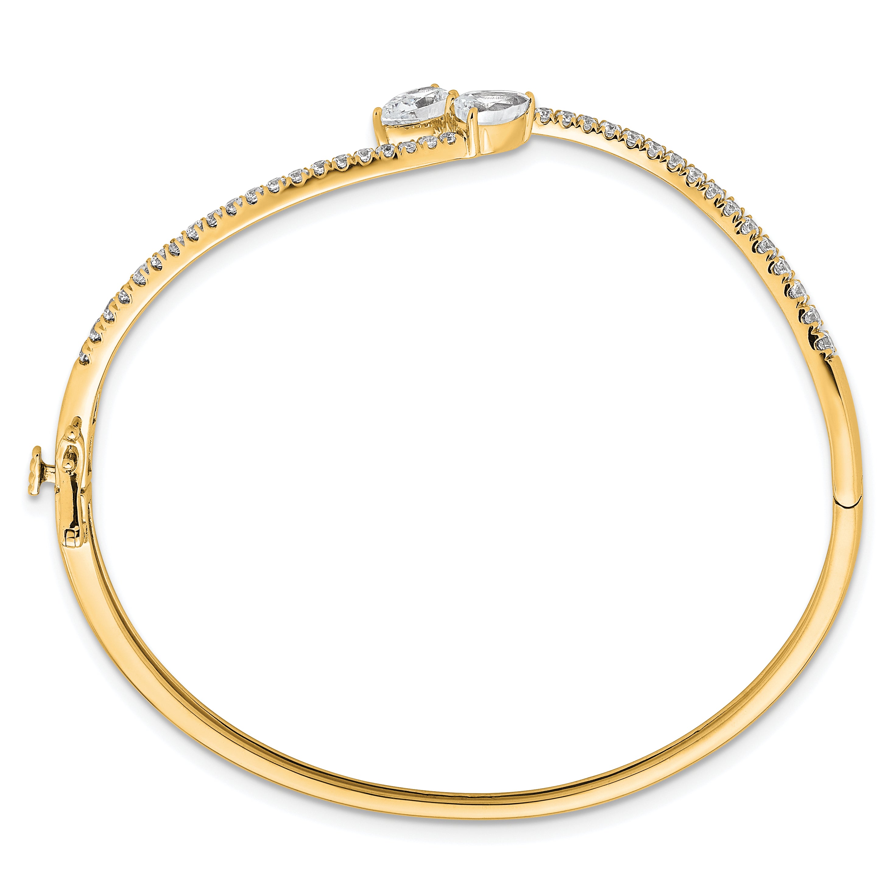 14k 1 7/8 carat Lab Grown Diamond VS+ F+ Complete Bangle Secondary image
