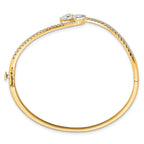 14k 1 7/8 carat Lab Grown Diamond VS+ F+ Complete Bangle