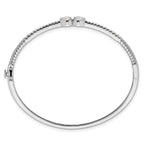 14k White Gold 3/4 carat Lab Grown Diamond VS+ F+ Complete Bangle