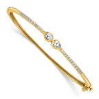 14k 3/4 carat Lab Grown Diamond VS+ F+ Complete Bangle