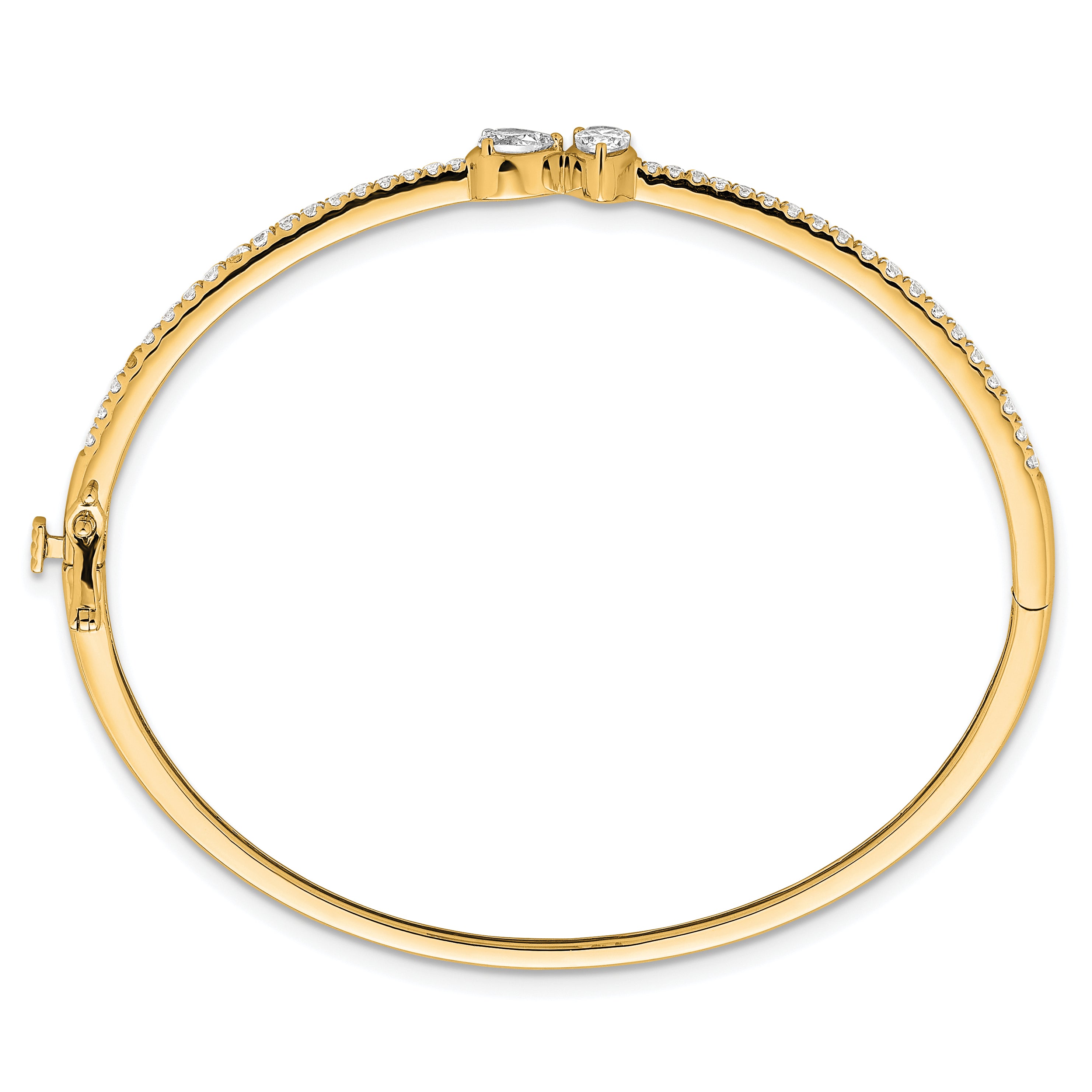 14k 1 1/6 carat Lab Grown Diamond VS+ F+ Complete Bangle Secondary image