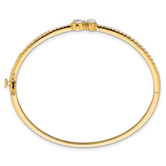 14k 1 1/6 carat Lab Grown Diamond VS+ F+ Complete Bangle