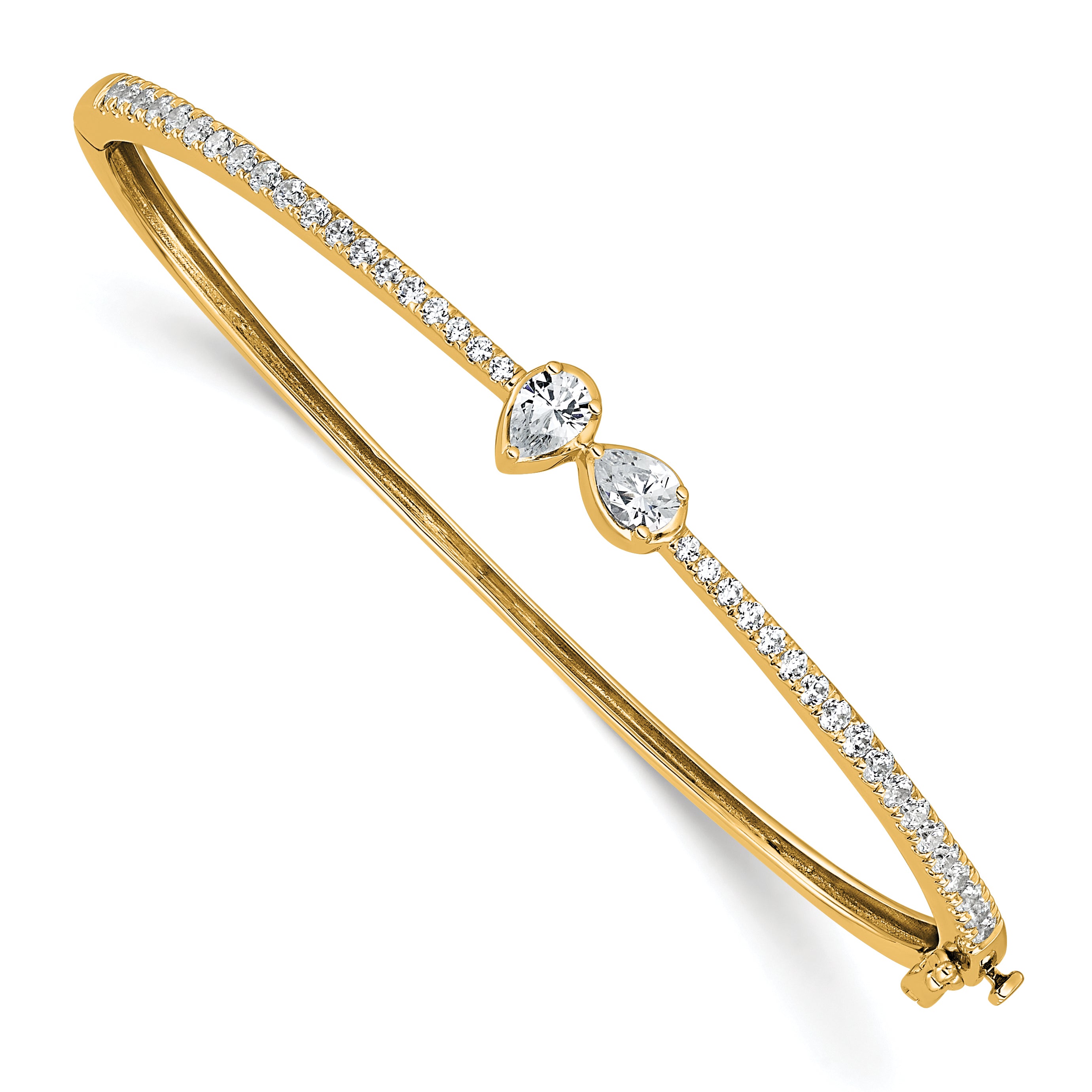 14k 1 1/6 carat Lab Grown Diamond VS+ F+ Complete Bangle Main image