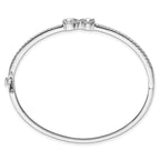 14k White Gold 2 carat Lab Grown Diamond VS+ F+ Complete Bangle