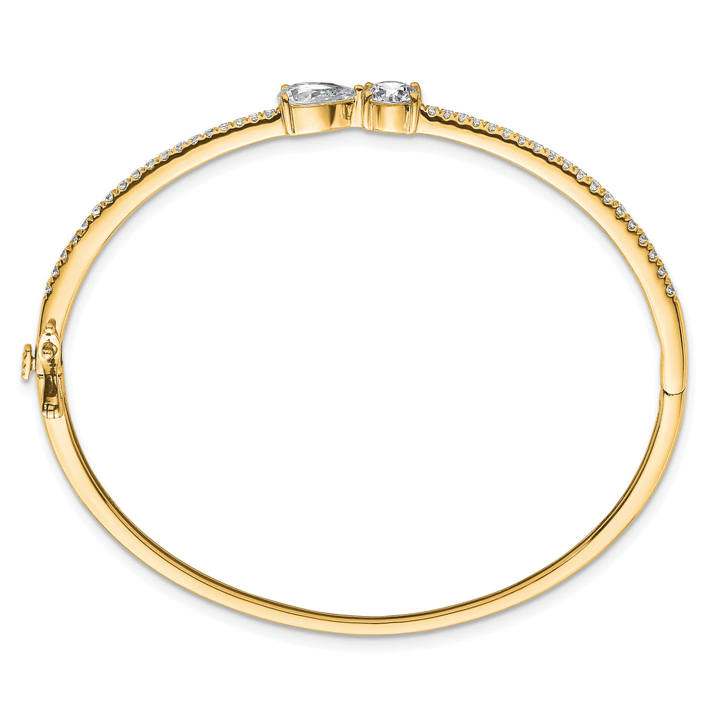 14k 2 carat Lab Grown Diamond VS+ F+ Complete Bangle