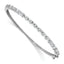 14k White Gold 3 1/4 carat Lab Grown Diamond VS+ F+ Complete Bangle
