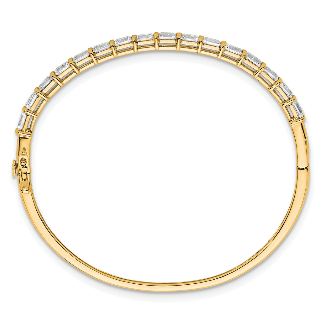 14k 3 1/4 carat Lab Grown Diamond VS+ F+ Complete Bangle
