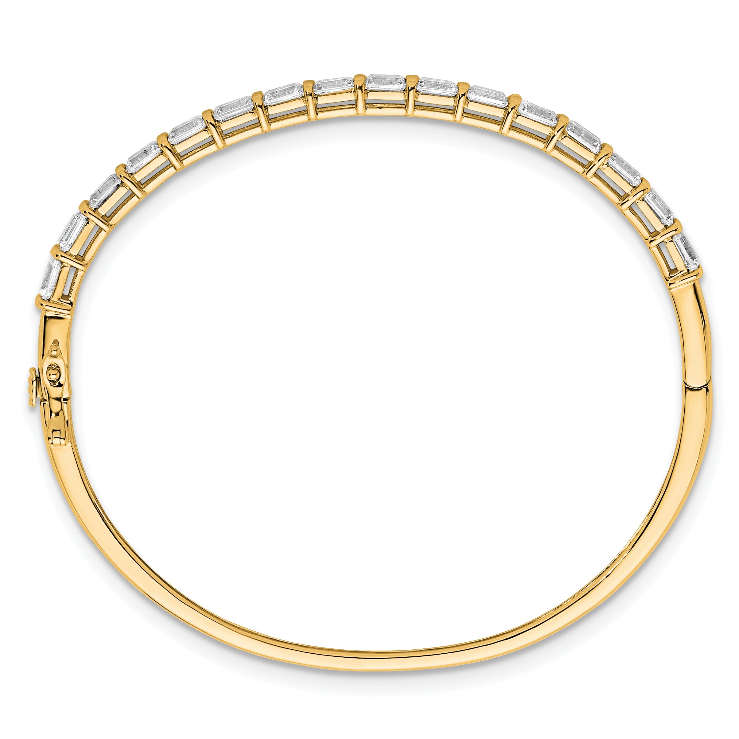 14k 3 1/4 carat Lab Grown Diamond VS+ F+ Complete Bangle