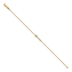 14k Complete 1/20 carat Diamond Arrow Bracelet