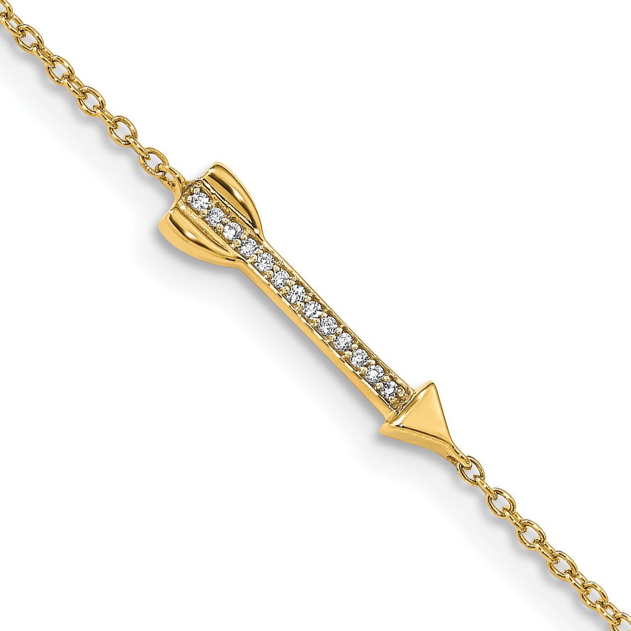 14k Complete 1/20 carat Diamond Arrow Bracelet Main image