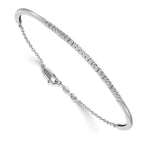 14k White Gold 1/2 carat Lab Grown Diamond VS/SI+ G+ Bangle Bracelet