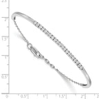 Women's 14K White Gold 3/4 ct Lab-Grown Diamond Solid Bangle