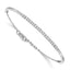 Women's 14K White Gold 3/4 ct Lab-Grown Diamond Solid Bangle
