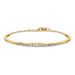 14k 3/4 carat Lab Grown Diamond VS/SI+ G+ Graduated Bangle Bracelet