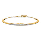 14k 3/4 carat Lab Grown Diamond VS/SI+ G+ Graduated Bangle Bracelet
