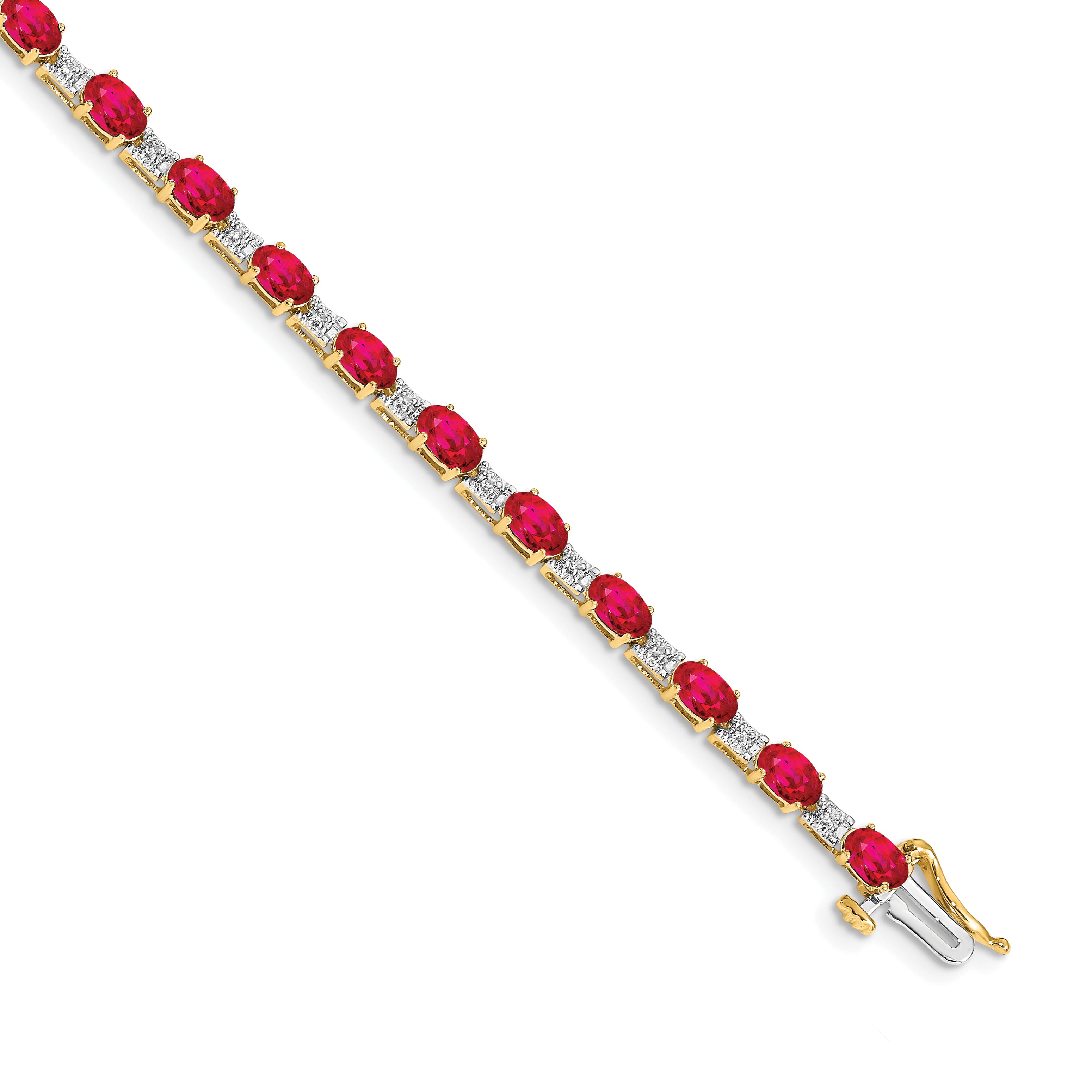 10k Diamond and Ruby Bracelet Main image