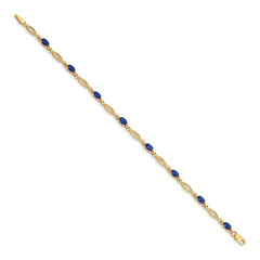 10k Diamond and Sapphire Bracelet