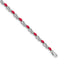 10k White Gold Diamond and Ruby Infinity Bracelet