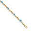 10k Diamond and Blue Topaz Bracelet