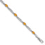 10k White Gold Diamond and Citrine Bracelet