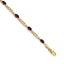 10k Diamond and Garnet Bracelet