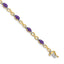 14k Complete Oval Amethyst and Diamond Infinity Link 7 inch Bracelet - Sophia Jewelers