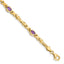 10k Amethyst 4 Stone Bracelet