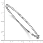 14k White Gold 2 1/2 carat Lab Grown Diamond VS/SI+ G+ Eternity Bangle Bracelet