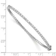 14k White Gold 2 1/2 carat Lab Grown Diamond VS/SI+ G+ Eternity Bangle Bracelet